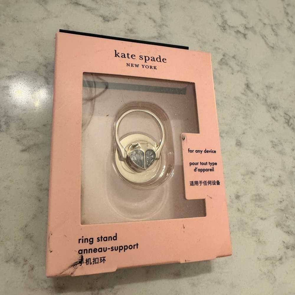 Kate Spade Silver Heart Ring Stand